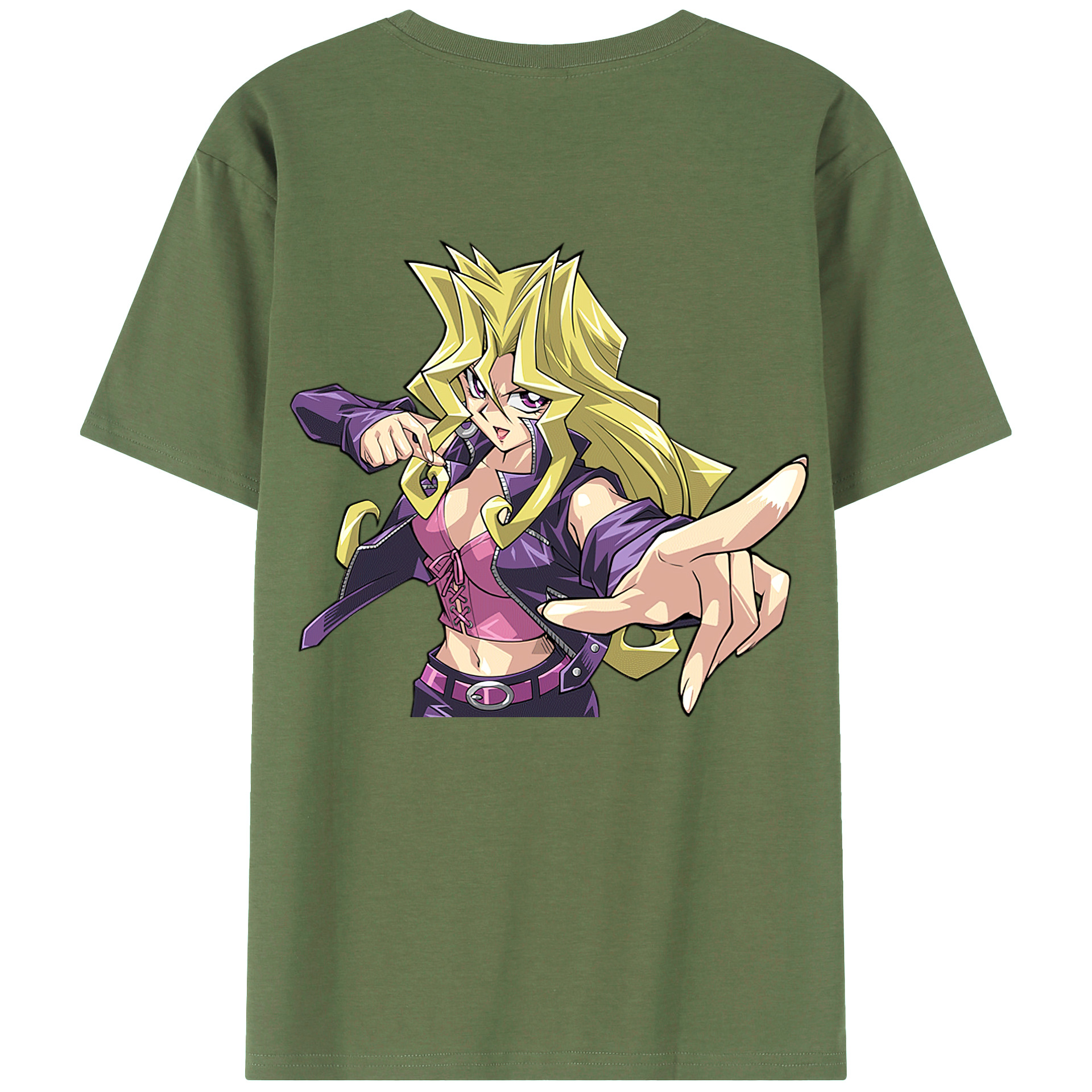 （画像用） 遊☆戯☆王 Yu-Gi-Oh! 綿100％ メンズ半袖Tシャツ（バックプリント） 通気性